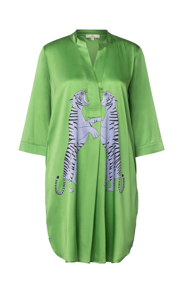 3140 Bliss dress Two tigers Green
