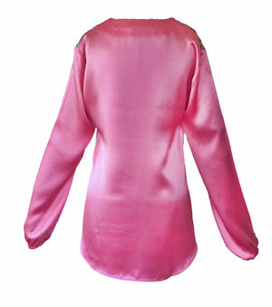 1301 V-neck blouse Lion Pink