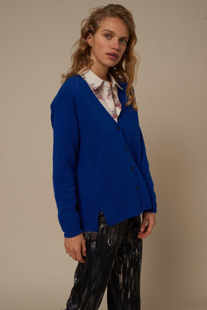 2056 Cashmere cardigan Cobalt