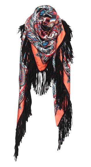 Charlotte Sparre Copenhagen 210-001 Triangle paisley Scarf Black