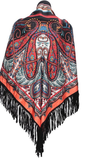 Charlotte Sparre Copenhagen 210-001 Triangle paisley Scarf Black