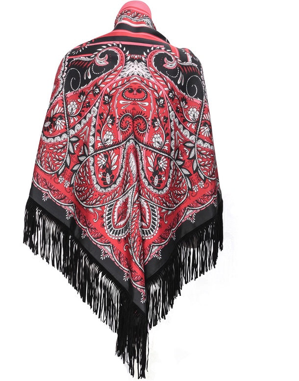 Charlotte Sparre Copenhagen 210-001 Triangle paisley Scarf Red