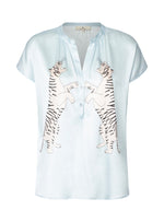 3135 Top top Two tigers Light blue