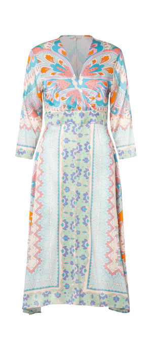 3143 Square dress Springtime Light blue