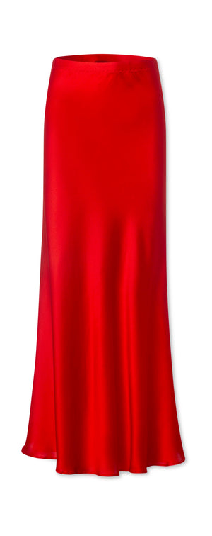 3220 Mermaid skirt Solid satin Red