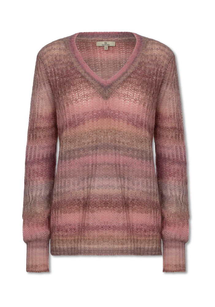 3278 V-knit Spacedye Rose