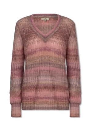 3278 V-knit Spacedye Rose