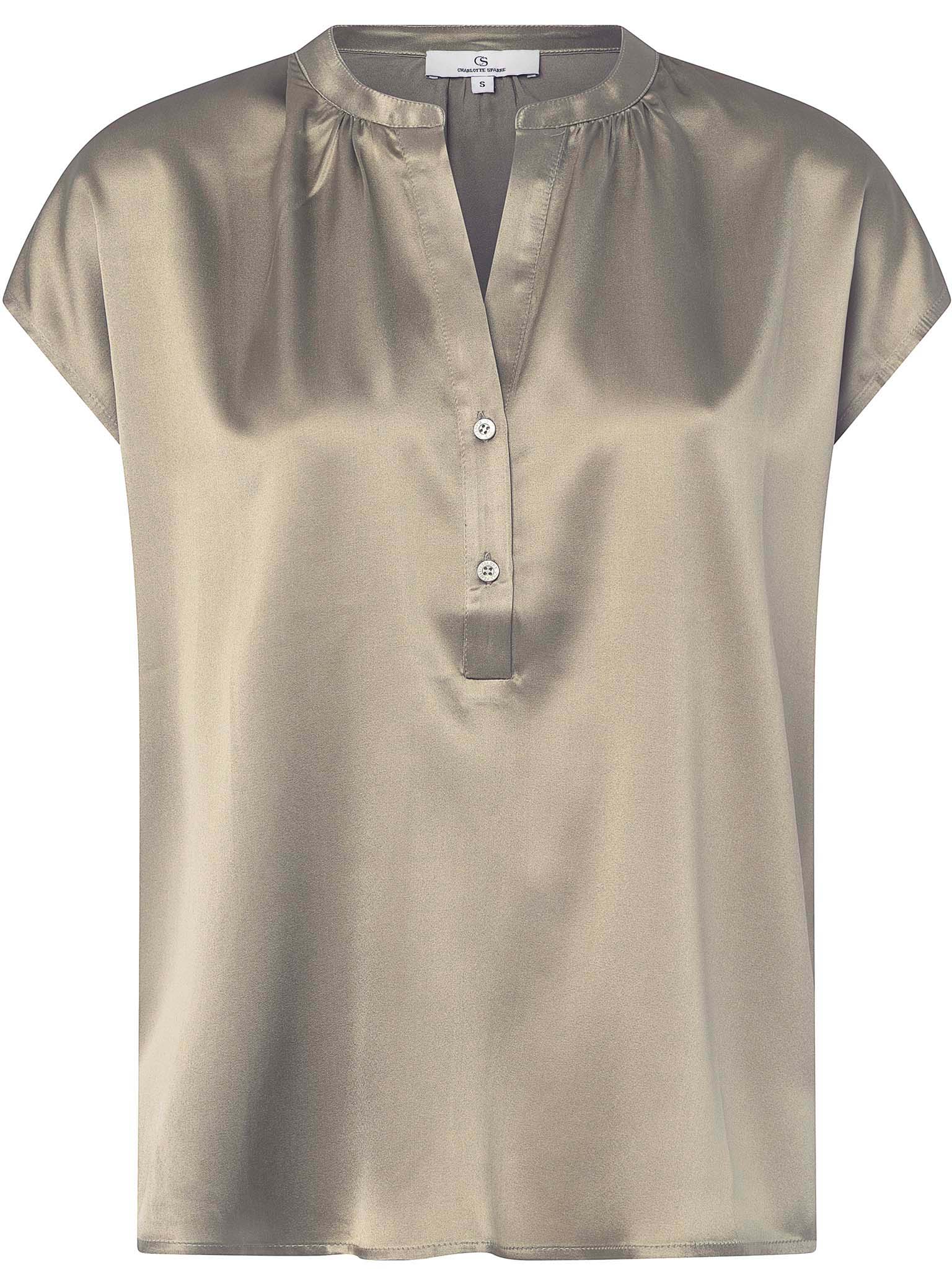 3552 Top top Solid Satin / 3552 Solid Satin - Olive – Charlotte Sparre