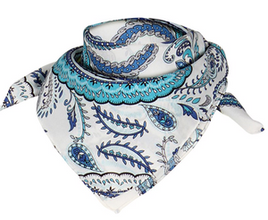 Charlotte Sparre Copenhagen Alice 55x55 cm Scarf White/blue