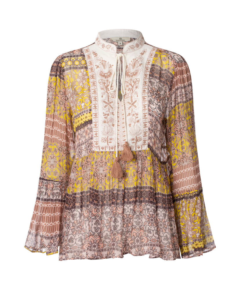 Boheme shirt Ines / 2988 Ines vis - Yellow