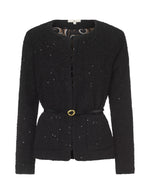 Bouclé jacket / 3485 Solid - Black