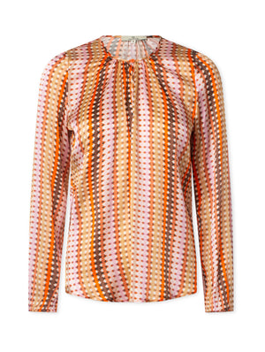 Charlotte Sparre Copenhagen Button up Dotty Blouse Orange