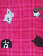 Charlotte Sparre Copenhagen Cats and dogs 35x165 cm Scarf Pink