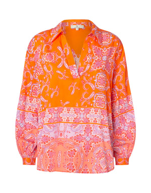 Charlotte Sparre Copenhagen Collar me Maddie Blouse Orange