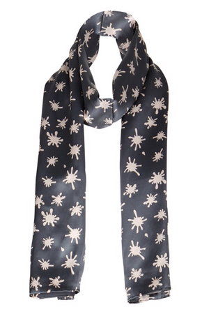 Charlotte Sparre Copenhagen Daisy Love 35x165 cm Scarf Dark grey