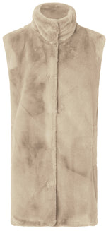 Fake fur vest / 3097 Solid - Cream
