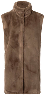 Fake fur vest / 3097 Solid - Taupe