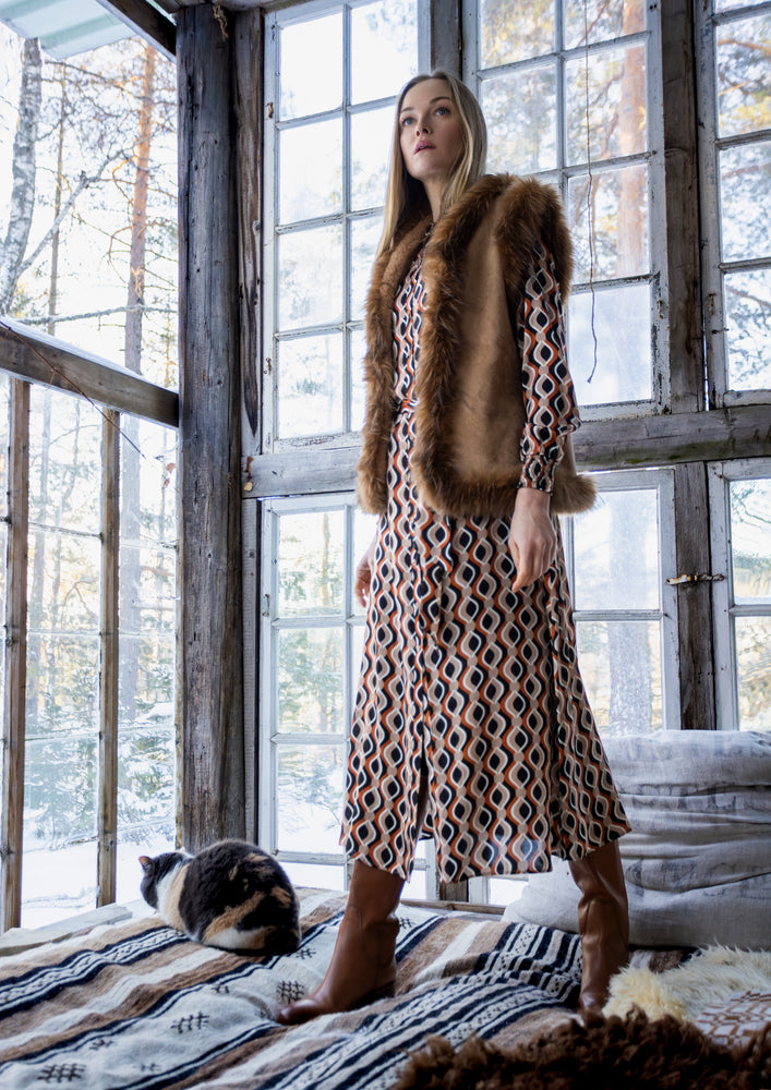 Charlotte Sparre Copenhagen Fox vest Solid Vest Cognac