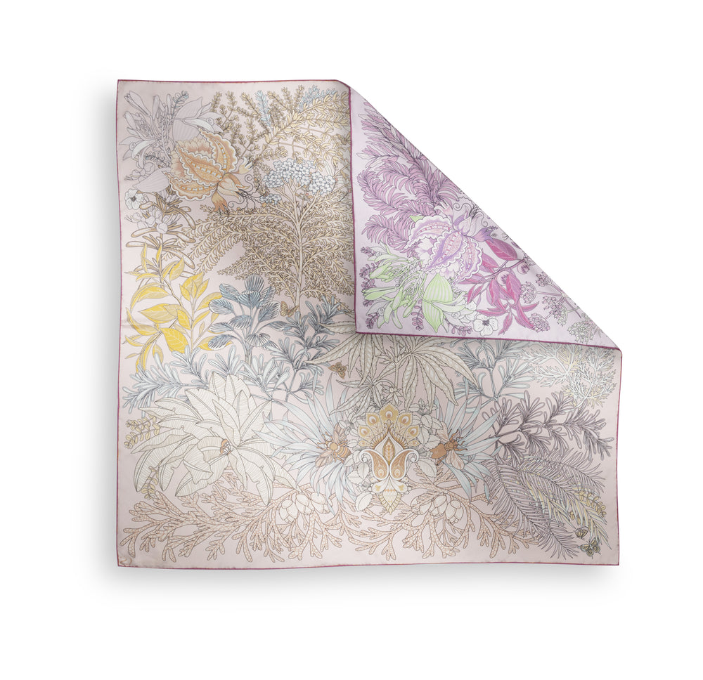 SS004 Fibi Lilac/Peach 90x90 cm