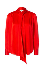 Charlotte Sparre Copenhagen My bow blouse Solid Blouse Red