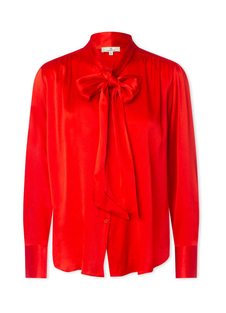 My bow blouse Solid / 3202 Solid - Red