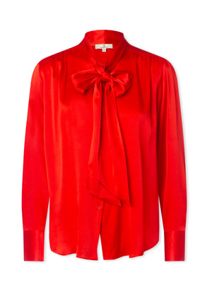 Charlotte Sparre Copenhagen My bow blouse Solid Blouse Red