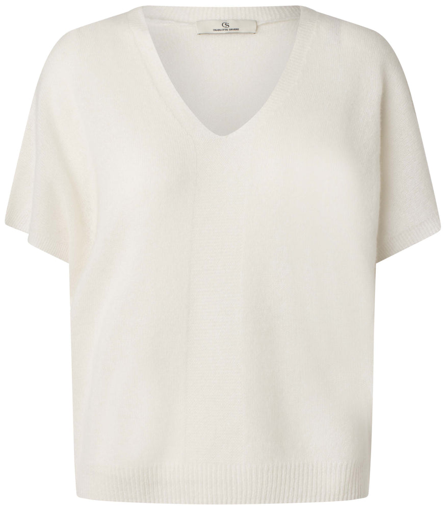 My cashmere top / 3384 Solid - White