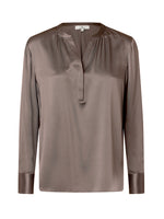 Oui shirt Solid / 3207 Solid - Dark taupe