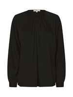 Pleat neck / 3417 Solid - Black