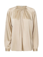 Pleat neck / 3417 Solid - Sand