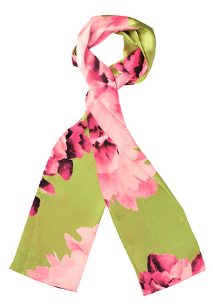 Charlotte Sparre Copenhagen Peony 55x55 cm Scarf Lime