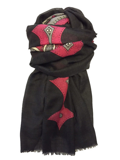 Scarf / SCS036 Kashmir 100x200 - Black