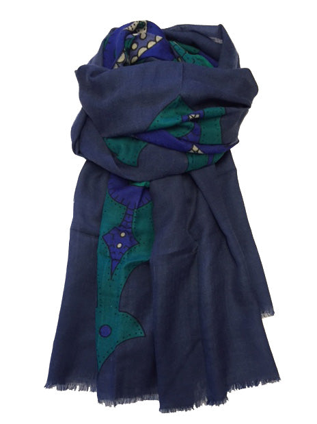 Scarf / SCS036 Kashmir 100x200 - Blue