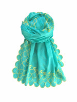 Scarf / SCS041 Peacock 100x170 - Azur