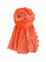 Scarf / SCS041 Peacock 100x170 - Orange