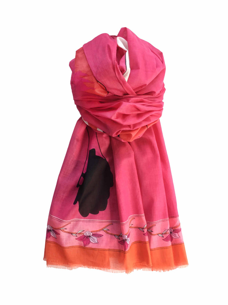 Scarf / SCS046 Giraf 100x200 - Pink