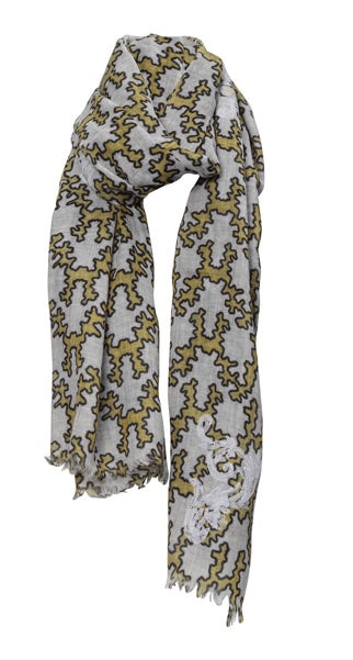 Scarf / SCS056 Winter 70x200 - Yellow