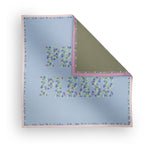 Scarf / SS008 Peace please 90x90 - Kaki/Blue