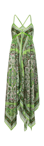 Scarf dress Helen / 2953 Helen - Green