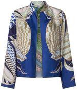 Scarf jacket / 3395 Margot scarf - Blue