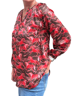 Charlotte Sparre Copenhagen Selma Gallop Blouse Brown