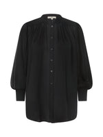 She blouse / 3418 ggt Satin solid - Black