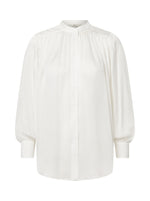 She blouse / 3418 ggt Satin solid - White