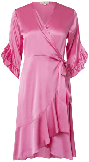 Charlotte Sparre Copenhagen Short wrap Dress Pink