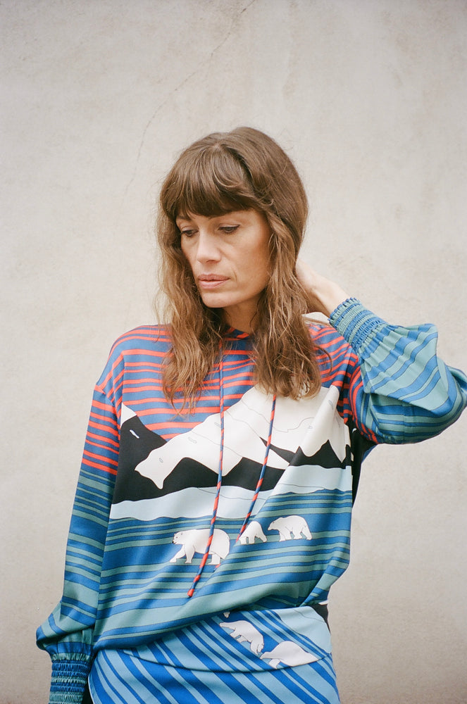 Charlotte Sparre Copenhagen Silk hoodie Blouse Night