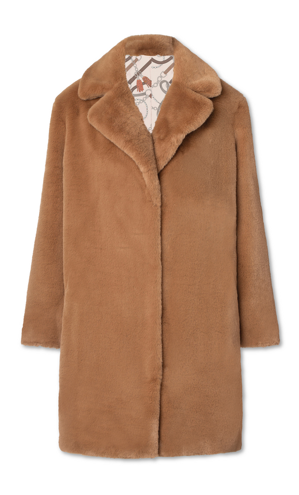 3284 Coat Solid Cognac