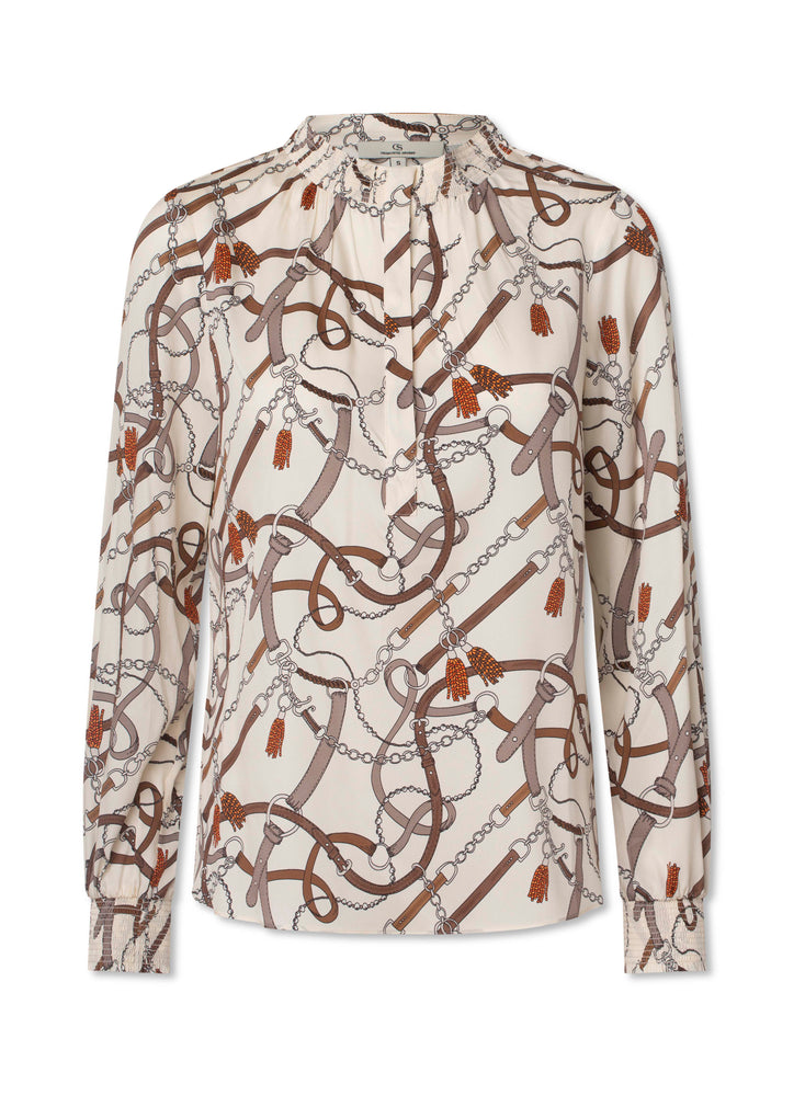 Charlotte Sparre Copenhagen Smock neck Chic Blouse Cream