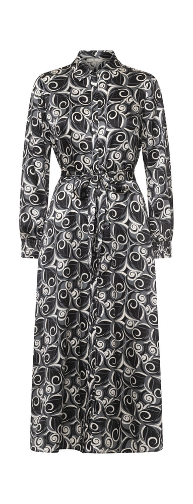 Smock shirt dress / 3429 Swung - Black/Grey
