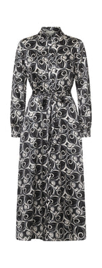 Smock shirt dress / 3429 Swung - Black/Grey