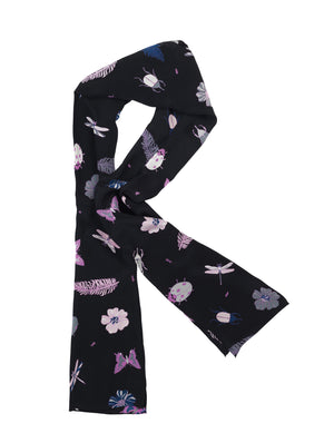 Charlotte Sparre Copenhagen Summer garden 35x165 cm Scarf Black